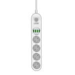 Prelungitor LDNIO-SE4432 cu 4 prize 220V si 4 mufe USB maxim 3.4A