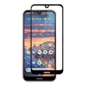 Folie din sticla 3D securizata pentru Nokia 4.2, Full Screen, Full Glue, Negru