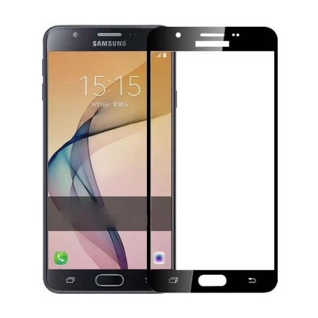 Folie sticla securizata Full Cover Full Glue pentru Samsung Galaxy J7 Prime, Negru