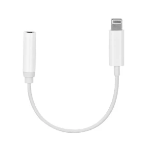 Adaptor Audio cu conector tip Lightning (pentru Iphone) la Jack 3.5 mm, Alb, Bulk