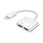 Adaptor Lightning iPhone 2 in 1 Casti si Incarcator
