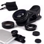Kit Lentile Foto 3-in-1 Fisheye EDMAN, Wide Angle si Macro pentru telefon/tableta, Negru1064