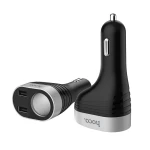 Incarcator auto Hoco Z29, afisaj electronic, 2 x USB plus priza auto