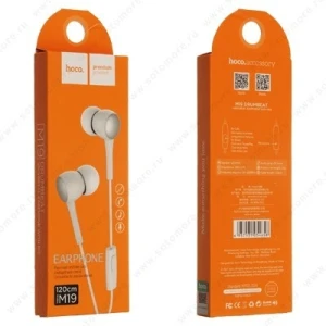 Casti Stereo cu Microfon, Jack 3.5mm (Alb) HOCO M19