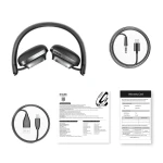 Casti Audio Baseus D01, On Ear, Bluetooth 4.2 Wireless, 300 mAh, Pliabile