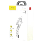 Baseus casca in-ear Bluetooth cu statie in carcare USB, Alba