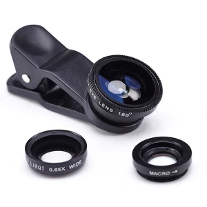 Kit Lentile Foto 3-in-1 pentru telefon/tableta, Negru MOBISTORE