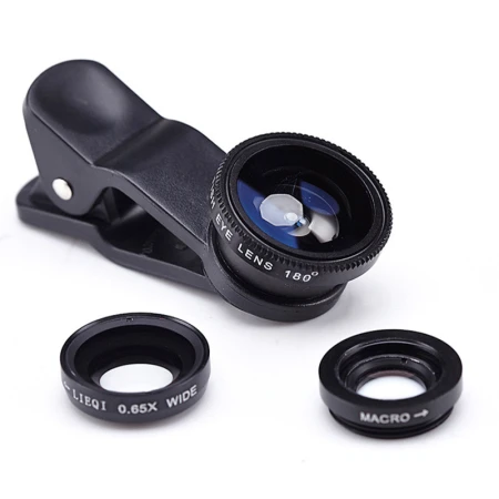 Kit Lentile Foto 3-in-1 pentru telefon/tableta, Negru MOBISTORE