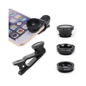 Kit Lentile Foto 3-in-1 pentru telefon/tableta, Negru MOBISTORE