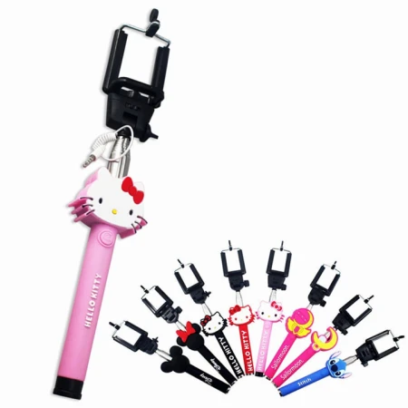 Selfie stick cu fir Hello Kitty MOBISTORE