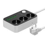 Prelungitor cu 3 prize AC, 6x USB, LDNIO SE3631, 1,6 m (negru)