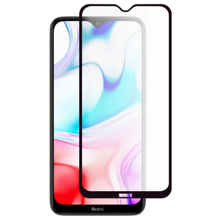 Folie Sticla Full Cover Premium pentru Xiaomi Redmi 8 & Redmi 8A, 5D, Full Glue, Negru