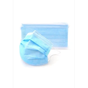 Set masti de unica folosinta, Polipropilena, Albastru, 3 straturi, 50 bucati