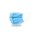 Set 50 masti de protectie faciala de unica folosinta, 3 straturi, 3 pliuri, material netesut albastru