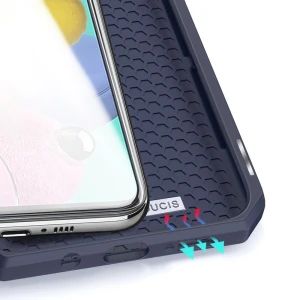 Husa Carte Dux Ducis Skin X pentru Samsung Galaxy A51, Antisoc, Albastru