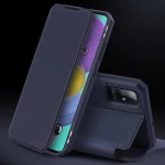 Husa Carte Dux Ducis Skin X pentru Samsung Galaxy A51, Antisoc, Albastru