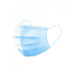 Set 50 masti de protectie, polipropilena, albastru, 3 pliuri, 3 straturi