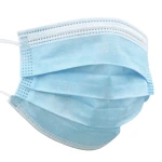 Set 50 masti de protectie, polipropilena, albastru, 3 straturi