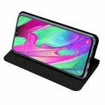 Husa Carte Dux Ducis Anti Amprenta pentru Samsung Galaxy A20e, Negru