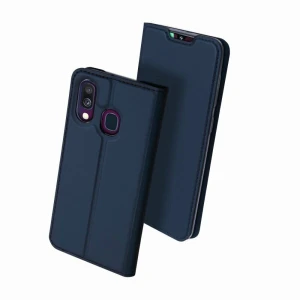 Husa Carte Dux Ducis Anti Amprenta pentru Samsung Galaxy A20e, Albastru