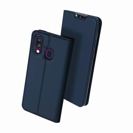 Husa Carte Dux Ducis Anti Amprenta pentru Samsung Galaxy A20e, Albastru