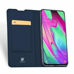 Husa Carte Dux Ducis Anti Amprenta pentru Samsung Galaxy A20e, Albastru