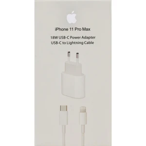 Adaptor priza Fast Charge Apple 18W cu cablu de date USB-C, Lightning