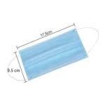 Masti de protectie de unica folosinta , 3 straturi, 3 pliuri, set 50 bucati