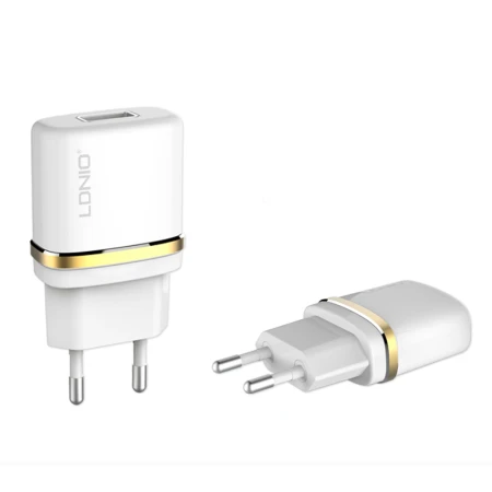 Incarcator priza, LDNIO DL-AC50, 5V 1A, 1xUSB,+cablu pentru iPhone 5/6/7SE, Alb