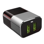 Incarcator LDNIO A2206 Adaptive Travel Charger, 5V 2.4A, 2 USB cu Auto-ID pentru iPhone, iPad, Negru-Gri