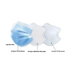 Set 50 masti de protectie respiratorie, albastru, 3 straturi