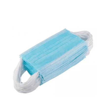 Masca de protectie faciala, unica folosinta, nesterila, 3 straturi, albastra (50 buc/set)