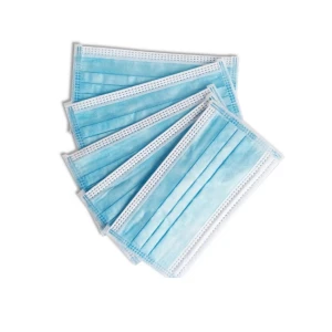 Masca de protectie faciala, unica folosinta, nesterila, 3 straturi, albastra (50 buc/set)