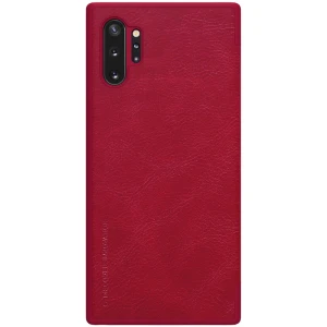 Husa tip carte Nillkin Qin pentru Samsung Galaxy Note 10 Plus/ Note 10 Plus (5G)-Red