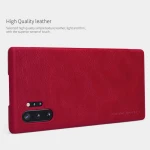 Husa tip carte Nillkin Qin pentru Samsung Galaxy Note 10 Plus/ Note 10 Plus (5G)-Red