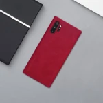 Husa tip carte Nillkin Qin pentru Samsung Galaxy Note 10 Plus/ Note 10 Plus (5G)-Red