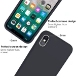 SET Husa iPhone X / XS, X-Level, Ultra Thin, Ultra Soft, Negru Mat + Folie Joyshell