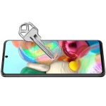 Set Husa Soft Silicone Compatibil cu Samsung Galaxy A51, din silicon flexibil si ultra subtire, Gray Blue + Folie din sticla securizata Compatibil cu Samsung Galaxy A51