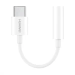 Adaptor audio Huawei, conector USB Type-C la Jack 3.5mm mama, CM20, 8 cm lungime, Alb