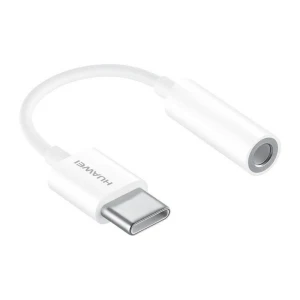 Adaptor audio Huawei, conector USB Type-C la Jack 3.5mm mama, CM20, 8 cm lungime, Alb