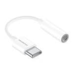 Adaptor audio Huawei, conector USB Type-C la Jack 3.5mm mama, CM20, 8 cm lungime, Alb