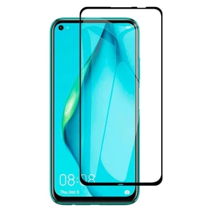 Folie din sticla securizata cu lipici pe toata suprafata compatibila cu Huawei P40 Lite, margini negre