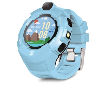 Ceas Smartwatch Forever Kids Care Me KW-400, Localizare GPS / LBS / Wi-Fi, albastru