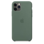 Husa de protectie Apple pentru iPhone 11, Silicon, Pine Green
