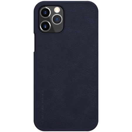 Husa tip carte Nillkin Qin pentru Apple iPhone 12 Pro, albastru