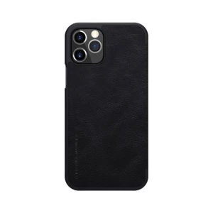 Husa Flip Cover Book Premium Nillkin Qin Compatibila Cu iPhone 12 Pro Max, Negru