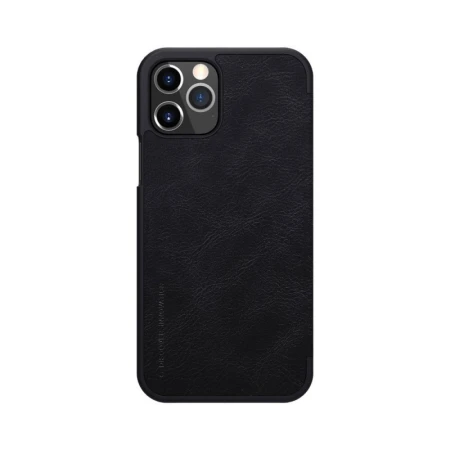 Husa Flip Cover Book Premium Nillkin Qin Compatibila Cu iPhone 12 Pro Max, Negru