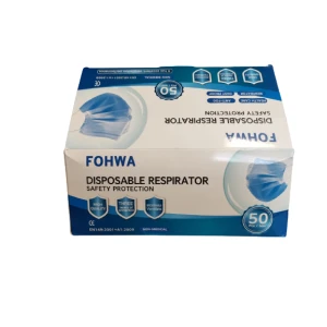 Set 50 bucati Masti de protectie , 3 pliuri , 3 straturi ,sigilate , Fohwa