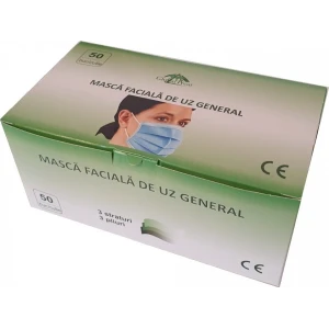 Set 50 bucati Masti de protectie , 3 pliuri , 3 straturi ,sigilate , Global Treat