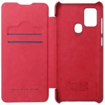Husa Nillkin Qin tip carte rosie pentru Samsung Galaxy A21s (SM-A217F)